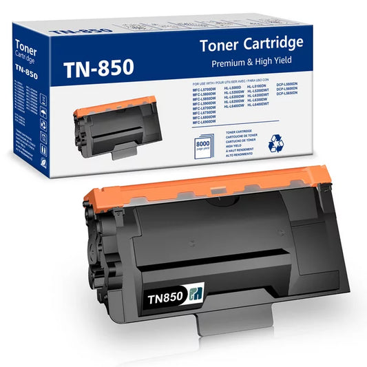 TN850 TN 850 TN820 TN 820 Black High Yield  DCP-L5600DN HL-L5200DW MFC-L5700DW MFC-L5900DW Printer (Black,1-Pack )