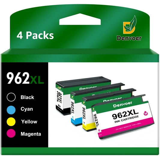 962 Ink Cartridges for HP 962 Ink Cartridges for  8715 8702 Printer(1 Black, 1 Cyan, 1 Magenta, 1 Yellow)