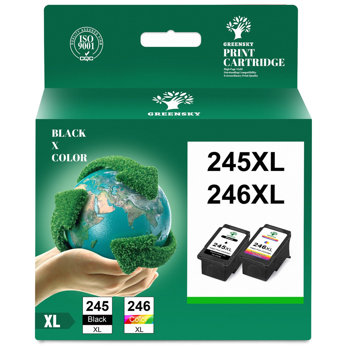 245XL 246XL Ink Cartridges for Canon 245 246MG2920 MG2922 TR4520 TR4522 TR4527 TS3320 TS3322 Printers (2 Pack)