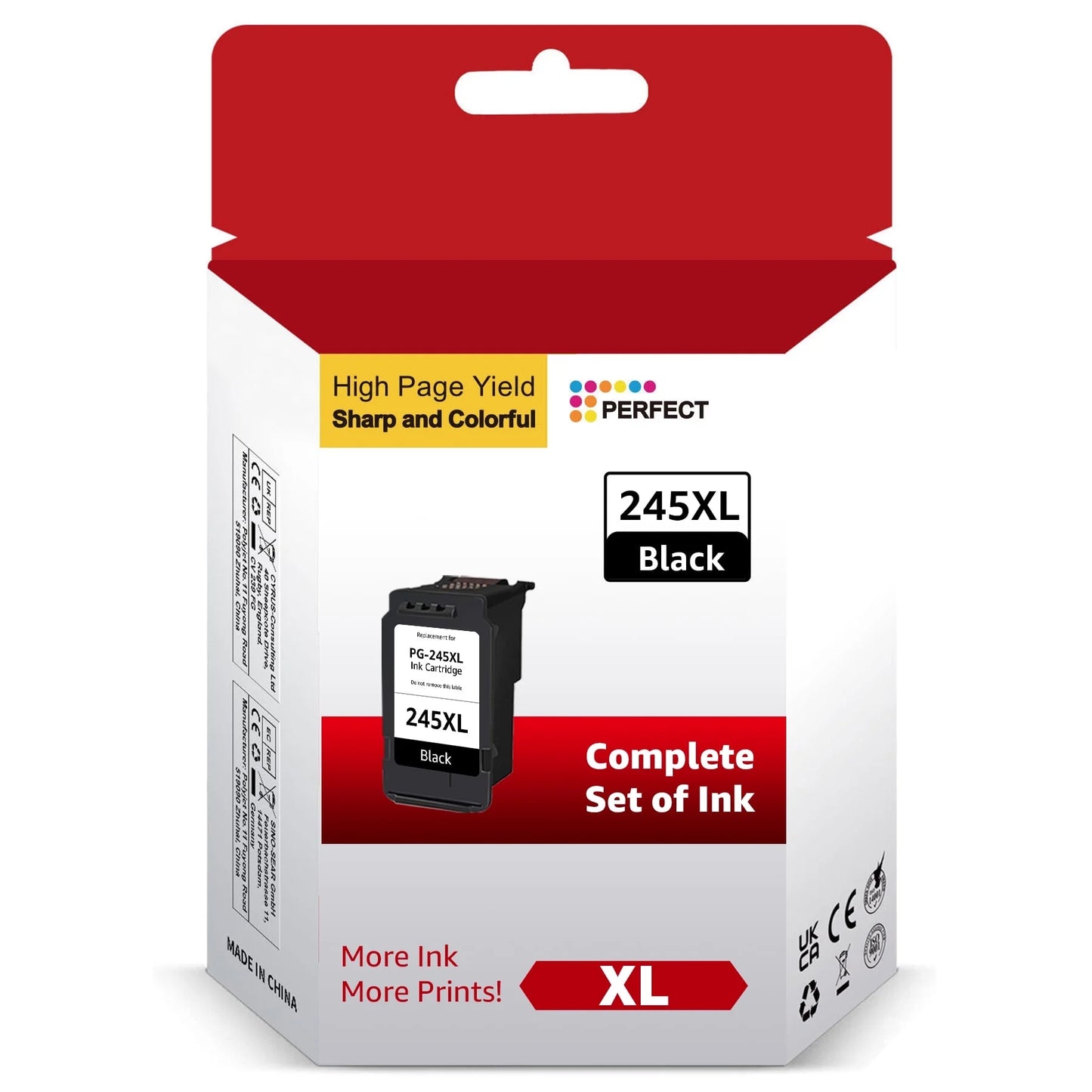 245XL Ink Cartridge Replacement for Canon PG 245XL  MG2522 MG2922 MG2920 MG2520 MG2420 TR4520 TS3122 Printer, 1 Pack