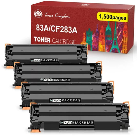 83A CF283A 4-Pack Toner Cartridge Replacement for HP Black