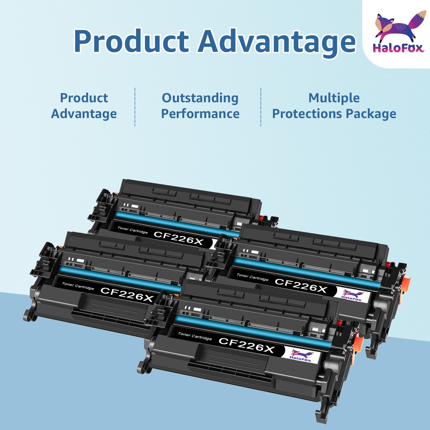 CF226X 26X Toner Cartridges Replacement for HP 26X CF226X Black Toner Cartridges for HP Laserjet Pro M402n M402dn MFP M426fdw M426fdn M426dw M402 M426 Printer Ink High Yield (Black, 4-Pack)