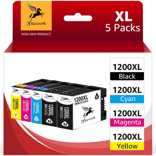 MB2720 ink cartridges PGI 1200XL Ink Cartridge Replacement for Canon (2 Black, Cyan, Magenta, Yellow, 5-Pack)