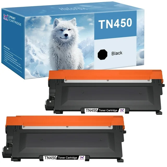 TN450 TN420 Toner Cartridge Replacement for  2230 MFC-7360N MFC-7860DW DCP-7065DN Intellifax 2840 2940 (2 Black)