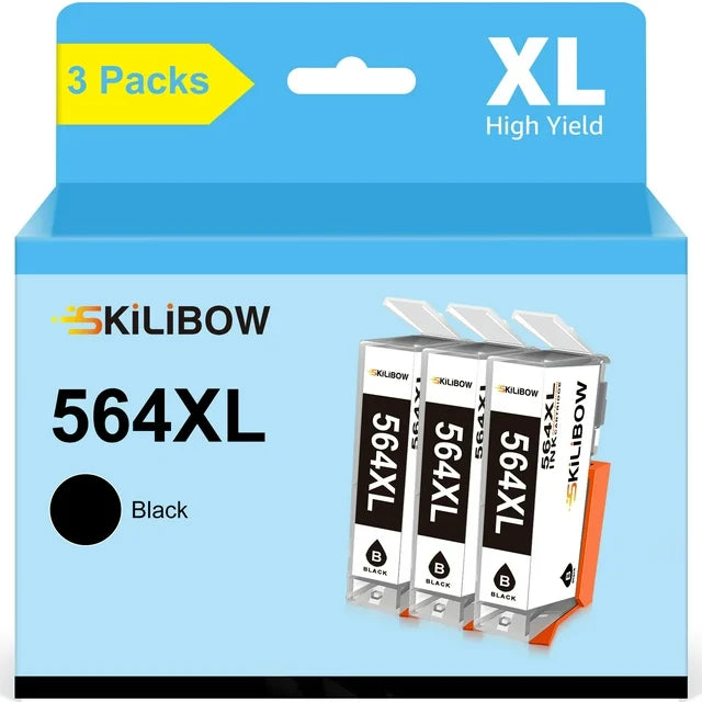 564XL Ink Compatible Ink Cartridge Replacement for HP 564XL 564 XL Compatible with DeskJet 3520 3522 Officejet 4620  Photosmart 5520 6510 7520 7525 Printer (3 Black)