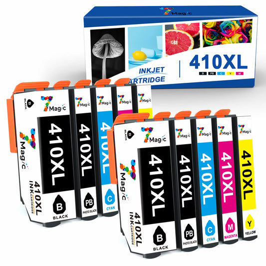 410XL Ink Cartridge for Epson (10 Pack 4 Black, 2 Cyan, 2 Magenta, 2 Yellow)