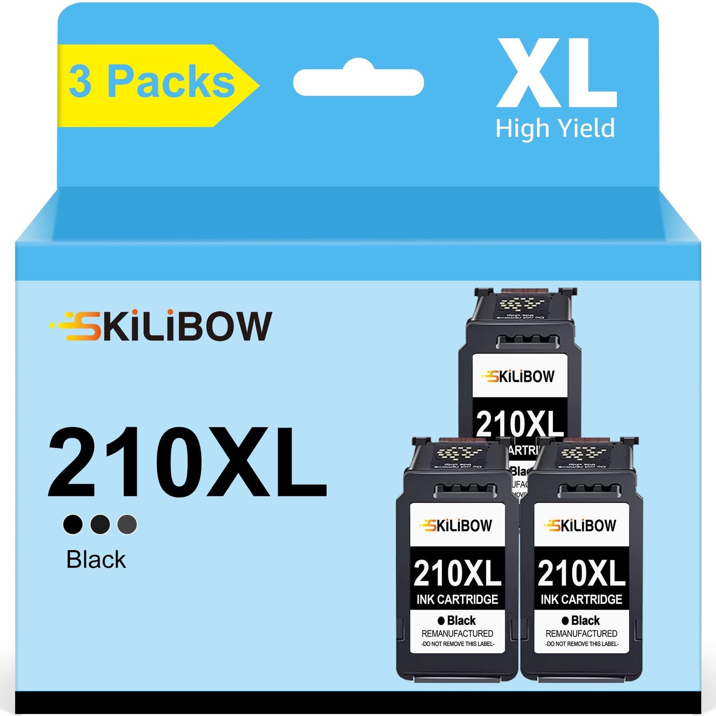 210 PG-210XL Ink Cartridge Replacement for Canon( Black 3 Pack)