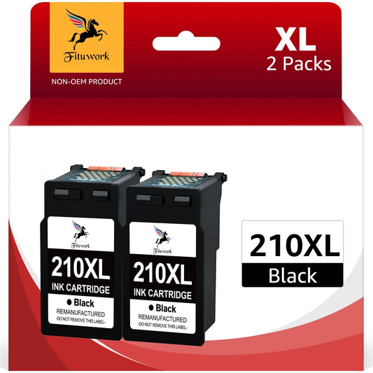 210XL Black Ink Cartridge Replacement for Canon( 2 Pack)