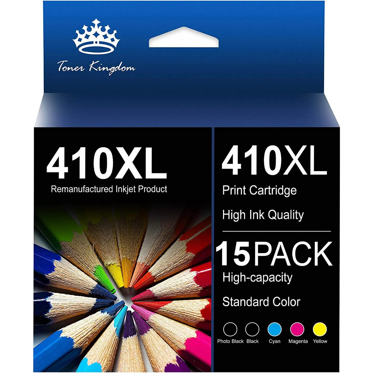 410XL T410XL High Yield Ink Cartridge Replacement for Epson (Black, Cyan, Magenta, Yellow, Photo Black)