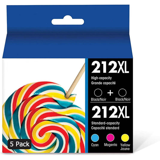 212 Ink 212XL Ink Cartridge 212xl Ink Cartridge(2 Black, Cyan, Magenta, Yellow, 5 Pack)