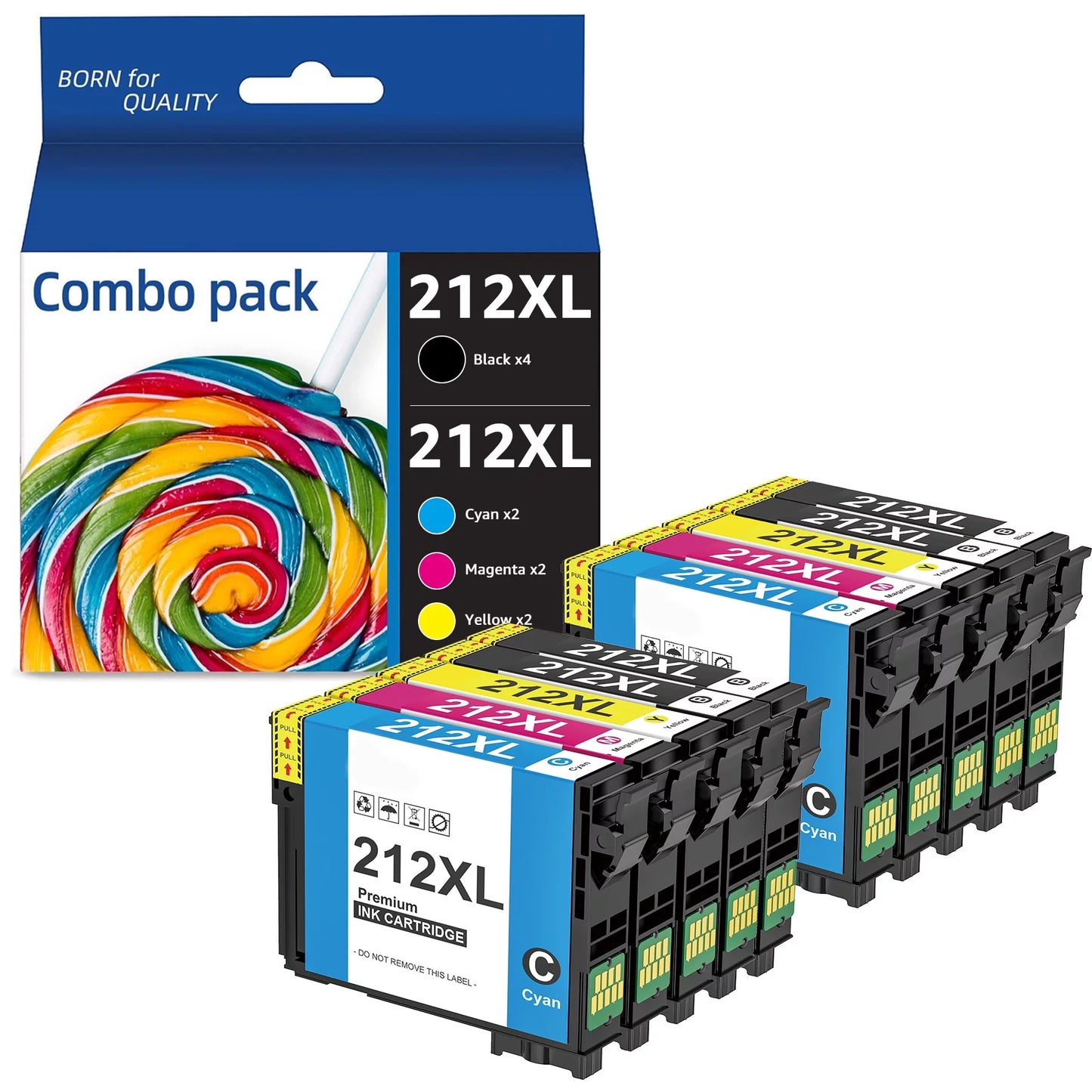 212XL Ink Cartridges Replacement for Epson 212XL (10 Pack)