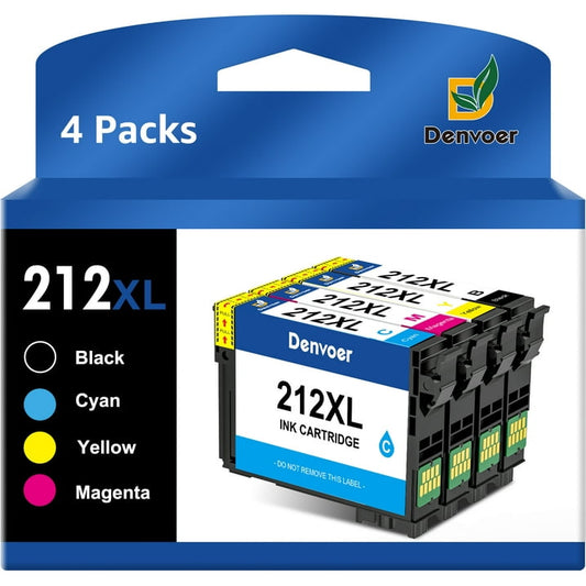 212XL Ink for Epson 212 Ink for Epson 212XL Ink Cartridges for Epson XP-4105 XP-4100 WF-2850 WF-2830 Printer, 1 Black