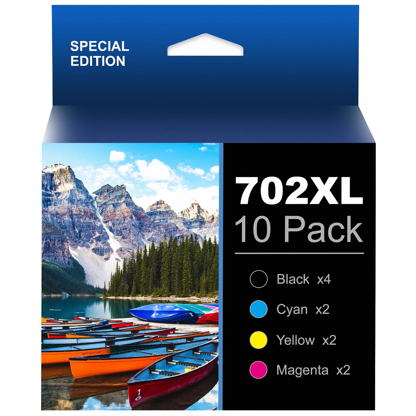 702XL Ink Cartridges Replacement for Epson Printer (4 Black, 2 Cyan, 2 Magenta, 2 Yellow)