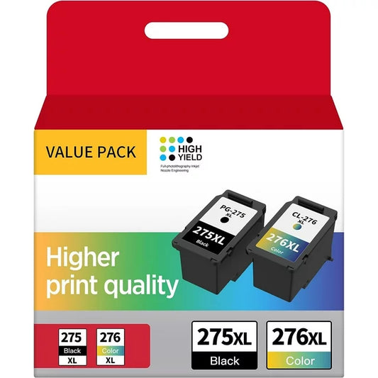 PG-275XL/CL-276XL Ink Cartridge Replacement   TS3500 TR4720 TR4722 TR4700 Printer(1 Black, 1 Color)