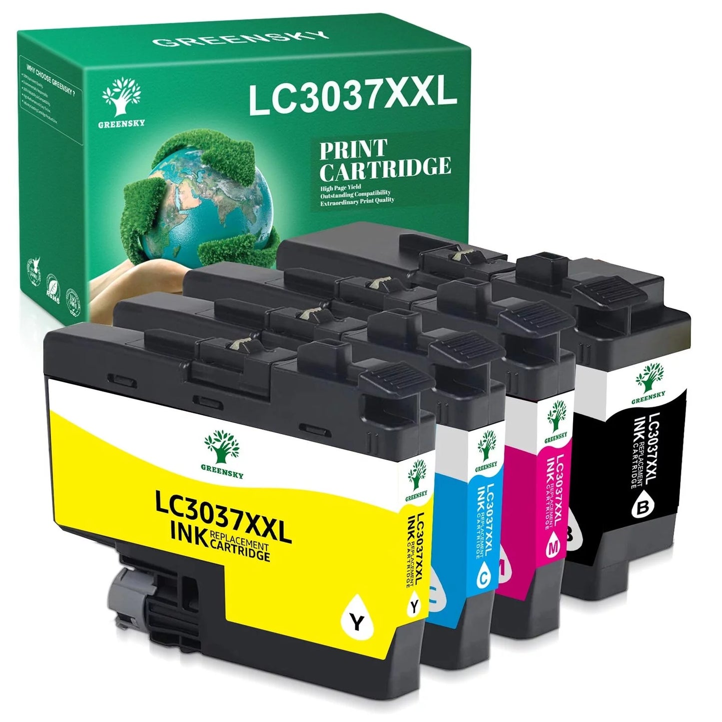 LC3037 Ink Cartridges Super High Yield Compatible Replacement for Brother Printer (BK/C/M/Y)