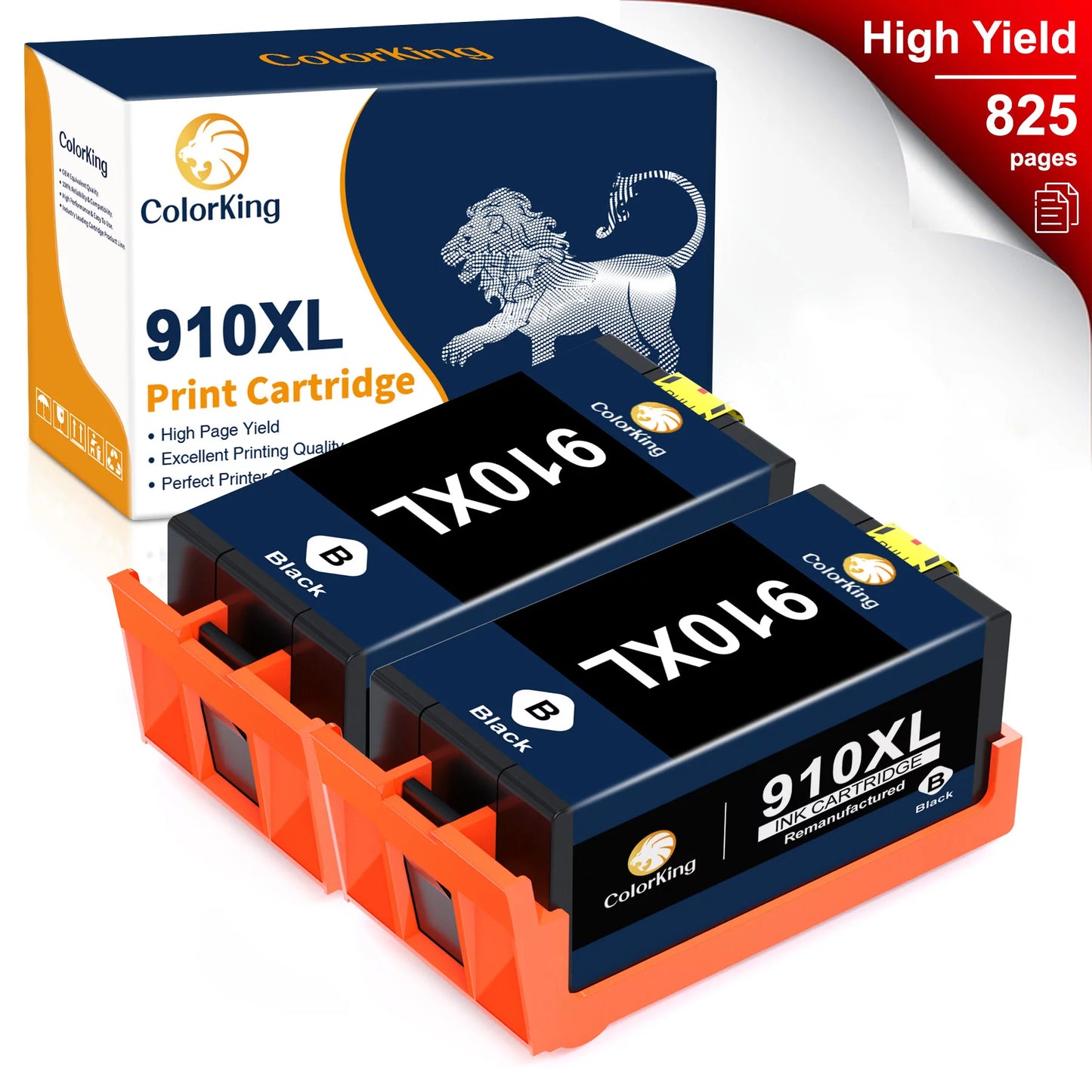 Colorking 910 XL Ink Cartridge Replacement for HP (2-Pack)