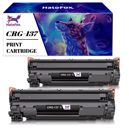 137 CRG-137 Toner Cartridge 137 Black Toner Cartridge Replacement for Canon Printer (Black, 2-Pack)