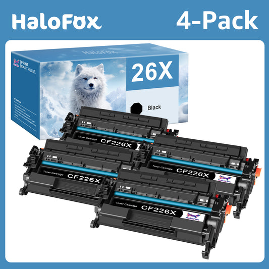 CF226X 26X Toner Cartridges Replacement for HP 26X CF226X Black Toner Cartridges for HP Laserjet Pro M402n M402dn MFP M426fdw M426fdn M426dw M402 M426 Printer Ink High Yield (Black, 4-Pack)