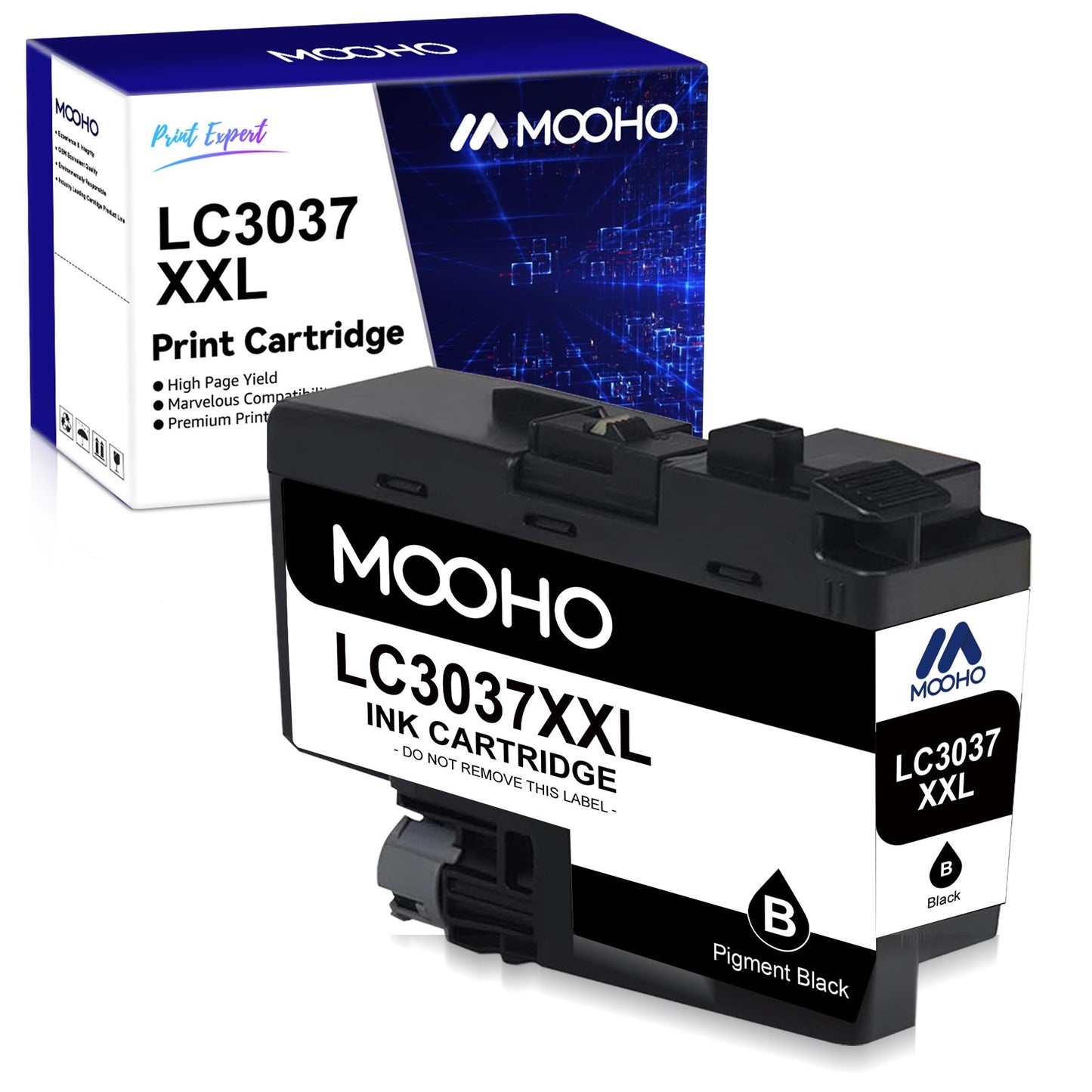 Mooho Compatible LC 3037 Ink Cartridges High-Yield Replacement for Brother (1Black)