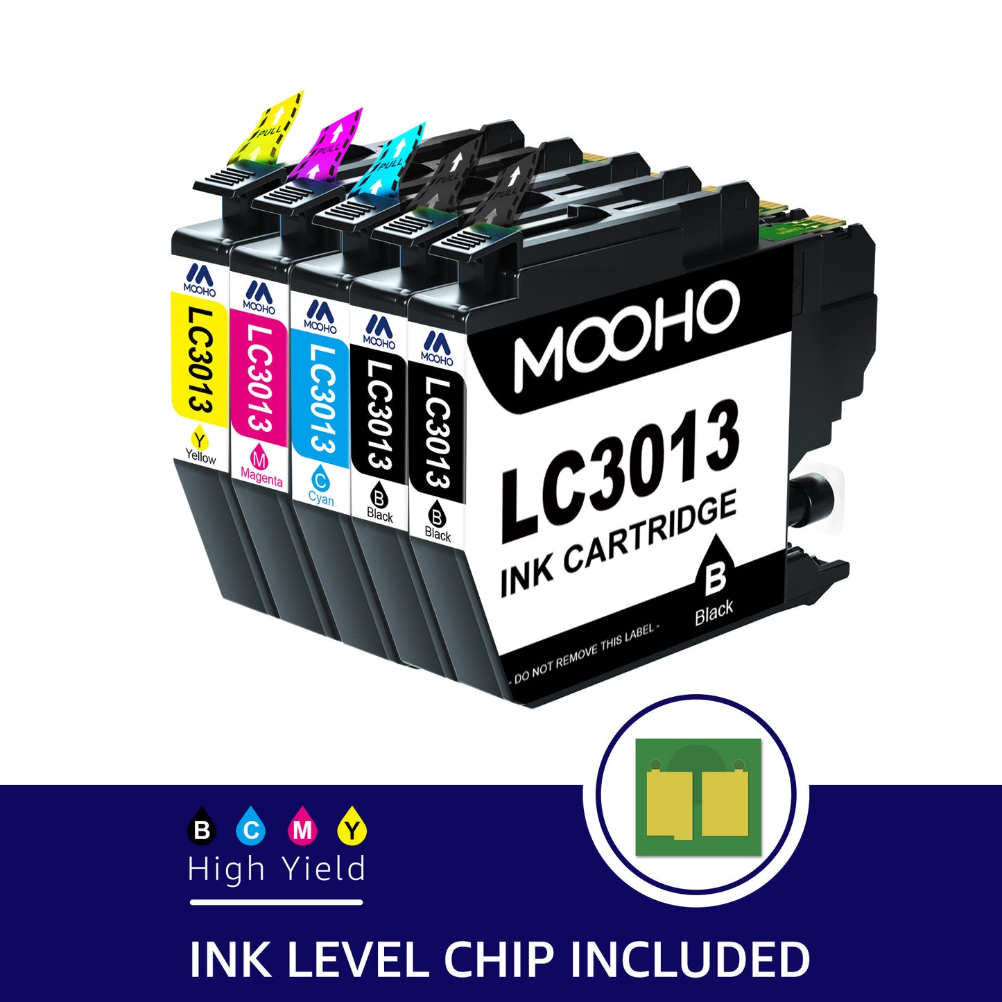 MooHo Compatible Ink Cartridge Replacement MFC-J690DW (2Black, 1 Cyan, 1Magenta, 1Yellow)