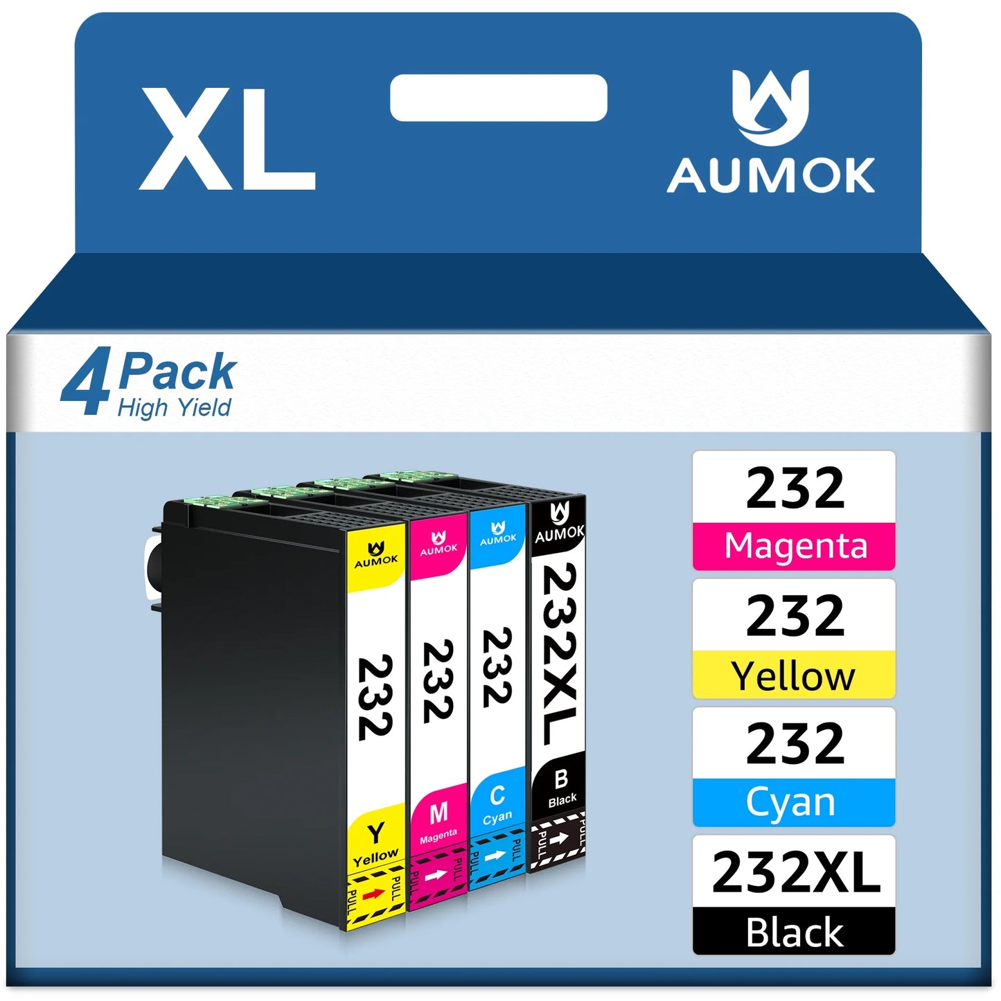 232XL Ink Cartridges for Epson(Black,Cyan,Magenta,Yellow4 Pack)