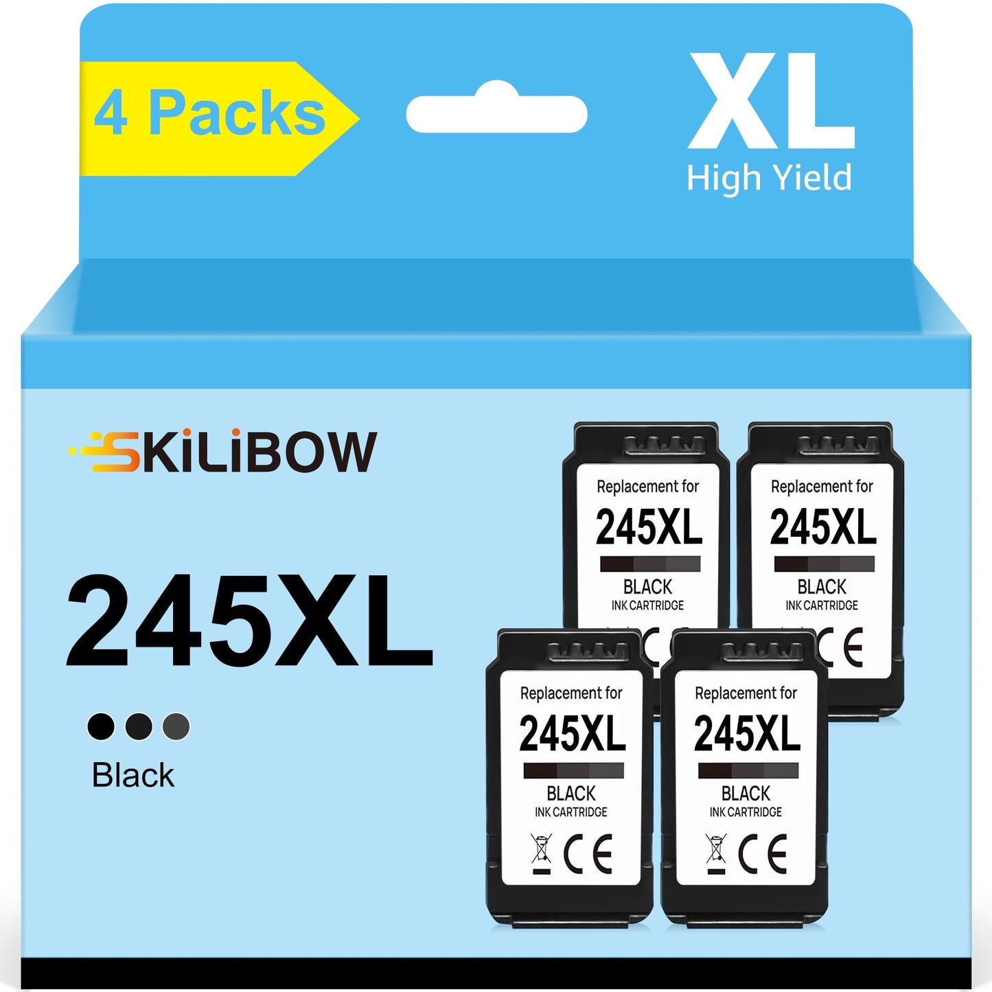 245 XL Ink Cartridge for Canon ink (4 Black)