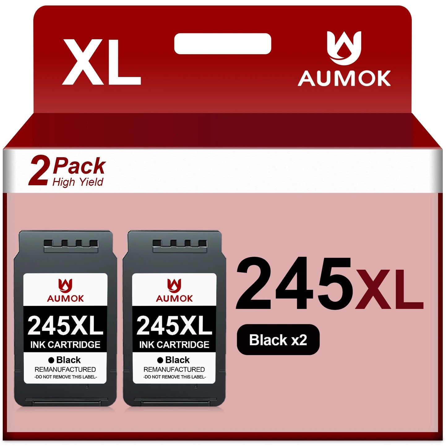 245XL Black Ink Cartridges Replacement for Canon(2 Black)