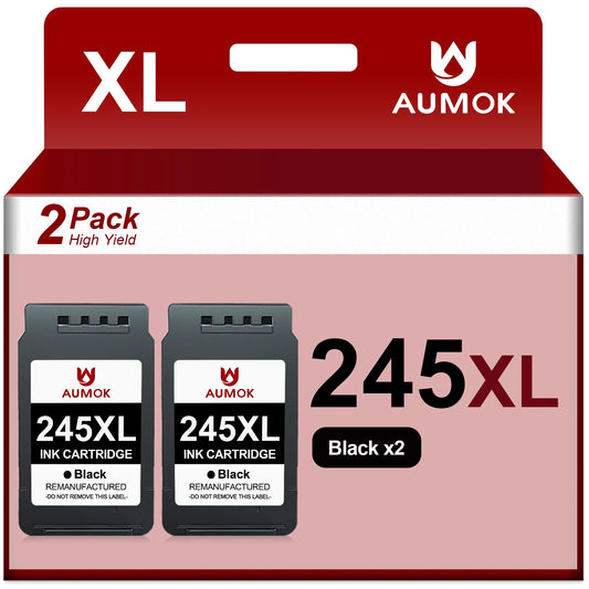 245XL Black Ink Cartridges Replacement for Canon(2 Black)