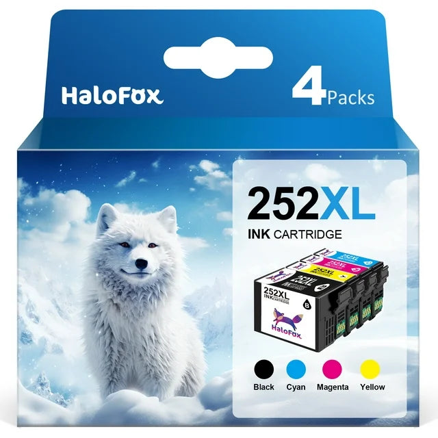 252XL Ink Cartridge for Epson(1Black 1Cyan 1Magenta 1Yellow, 4-Pack)