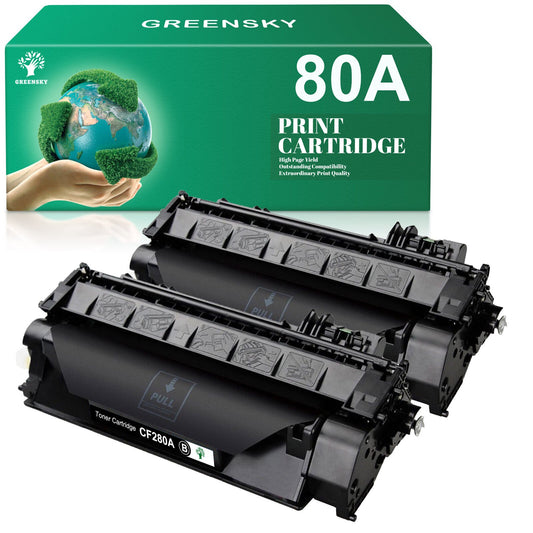 80A 80X Toner Compatible Toner Cartridge Replacement for HP Printer Ink (2 Black)