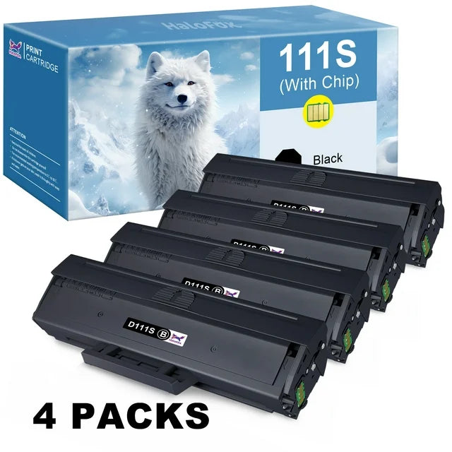 MLT-D111S Toner Replacement for Samsung MLT-  SL-M2070FW SL-M2022 SL-M2022W Printers (Black, 4-Pack)