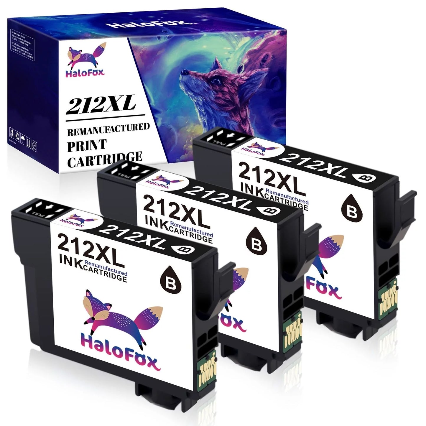 212XL Ink for Epson 212 Ink for Epson 212XL Ink  WF-2830 Printer, 3 Black