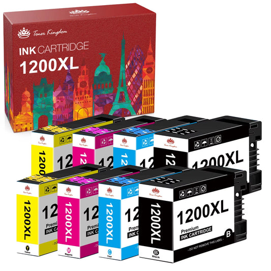 8-Pack Canon Maxify 1200 Ink Cartridge 1200XL 1200 Ink cartridges for Canon Printer (Black, Cyan, Magenta, Yellow)