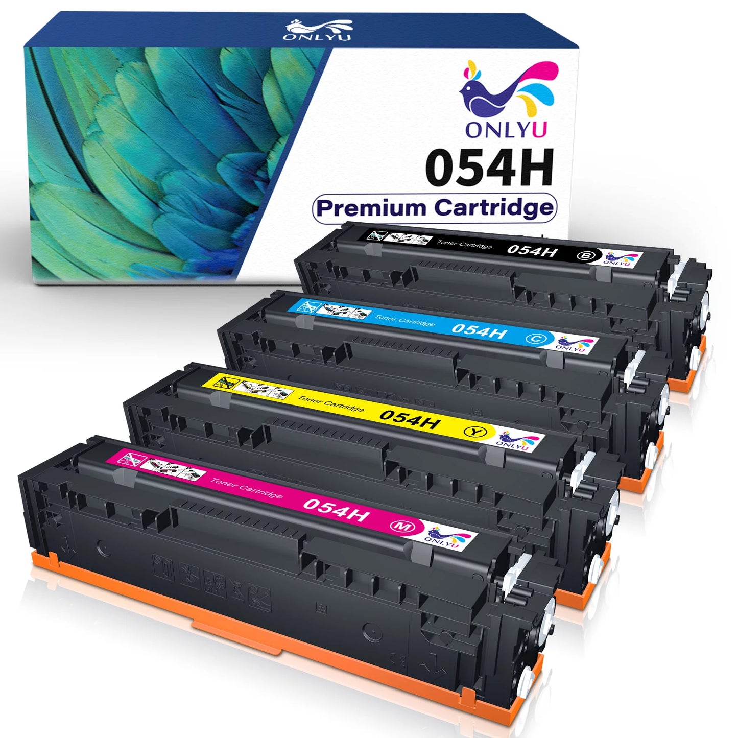 4x 054H Toner Cartridge Replacement for Canon Printer(Black Cyan Magenta Yellow)