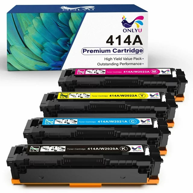 414A 414X Toner Cartridges(with Chip) 4 Pack  M479fdw M479fdn M454dw M454dn Printer