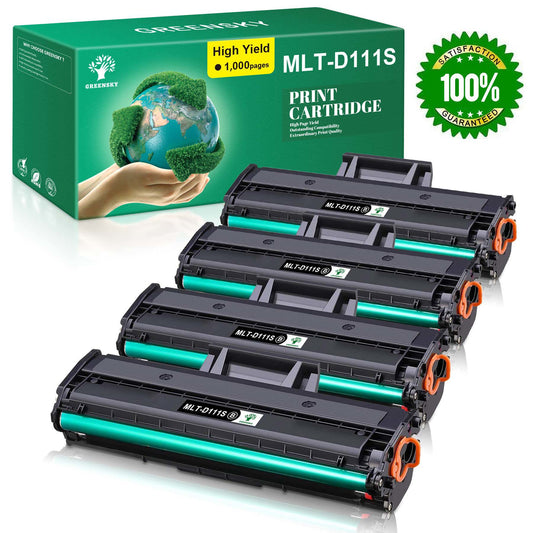 Greensky Compatible Toner Cartridge Replacement for Samsung Printer (Black, 4 Pack)