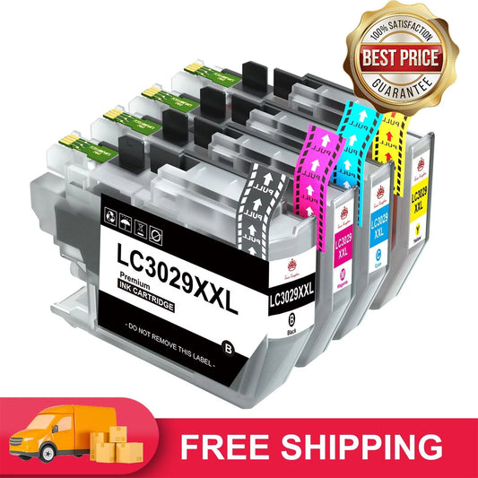 Tonerkingdom LC3029 Compatible Ink Cartridges Replacement for Brother ,4Pack