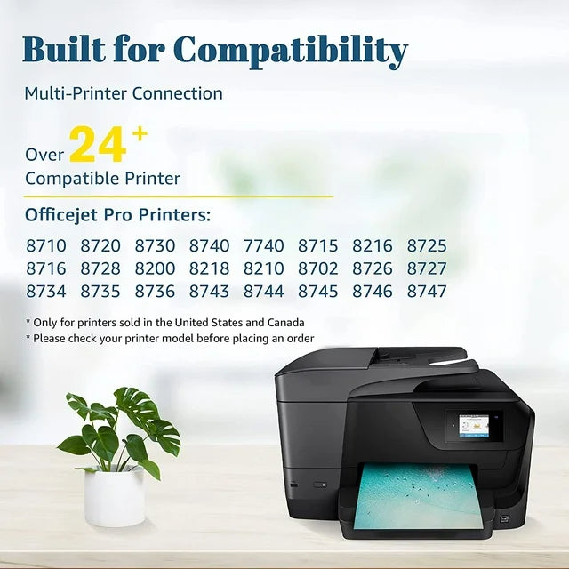 952 952 XL Ink Cartridge Replacement for 952  8720 8210 8216 8745 Printer Ink (2 Black, Cyan, Magenta, Yellow)