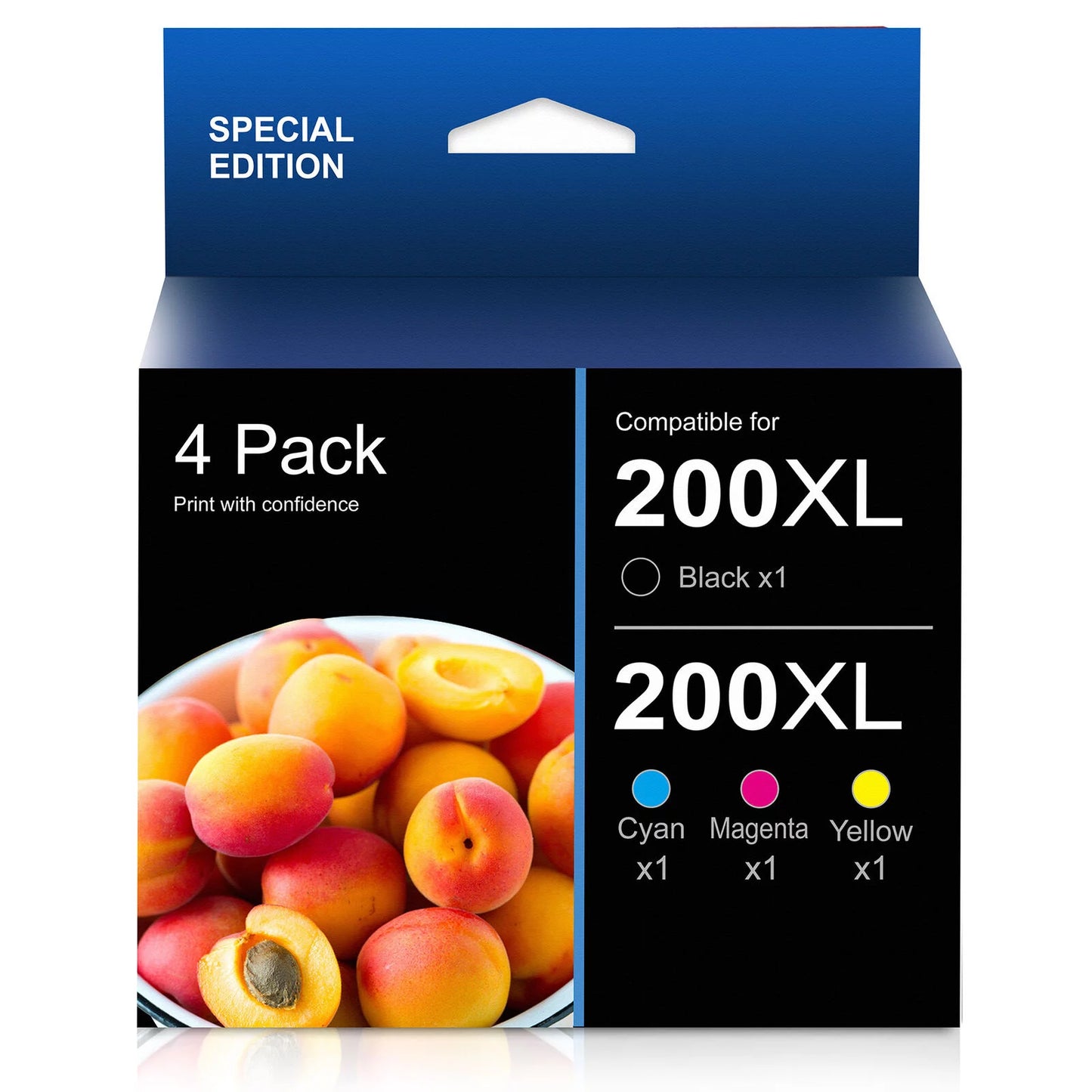 Mooho 200XL Ink for Epson Printer（1 Black, 1 Cyan, 1 Magenta, 1 Yellow ）