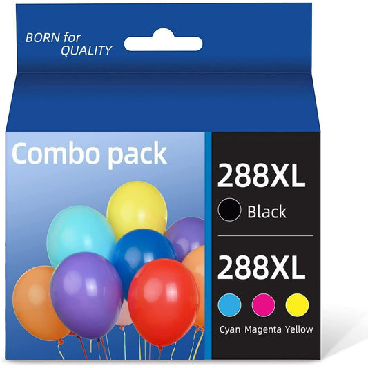 288XL Ink Cartridges Replacement for Epson Printer(Black, Cyan, Magenta, Yellow, 4-Pack)