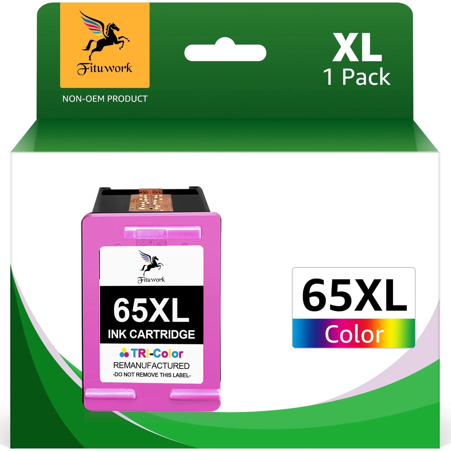 65XL Ink for HP Printer Ink HP 65 XL 65XL Ink  DeskJet 3755 2655 3752 3720 3722 3758 2652 2622 ( 1 Tri-Color)