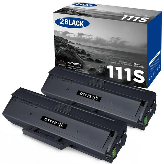 MLT111S MLT-D111S Toner Cartridge Compatible  for Samsung Xpress M2020W, M2070FW, M2070W Laser Printer (Black, 2-Pack)