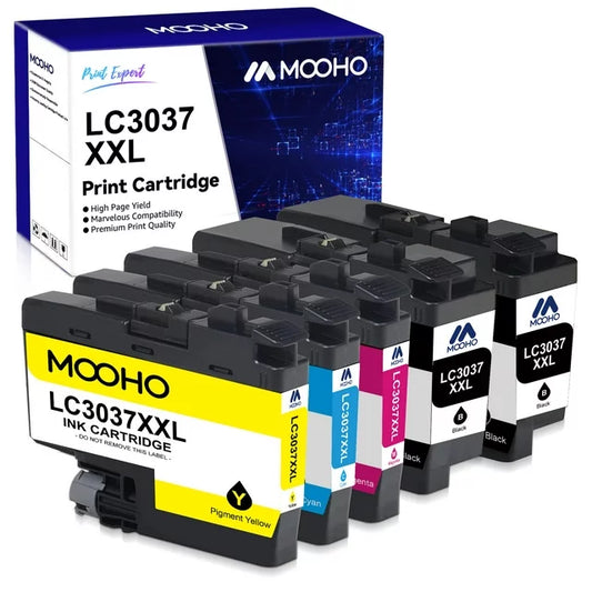 MooHo Compatible Ink Cartridges Replacement for Brother (2 Black, 1 Cyan, 1 Magenta, 1 Yellow)