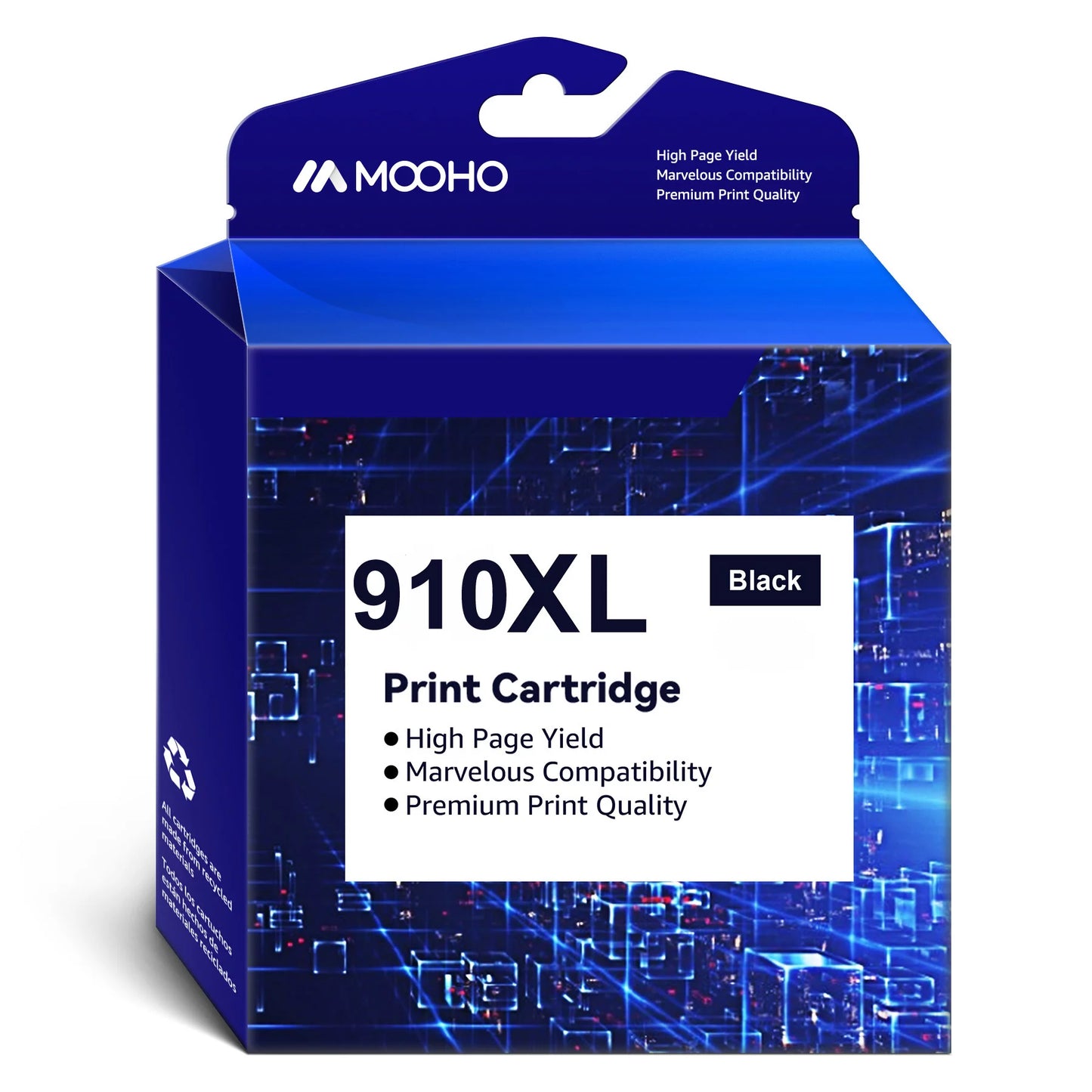 Mooho 910 XL Black Ink Replacement for HP Printer (1-Pack)