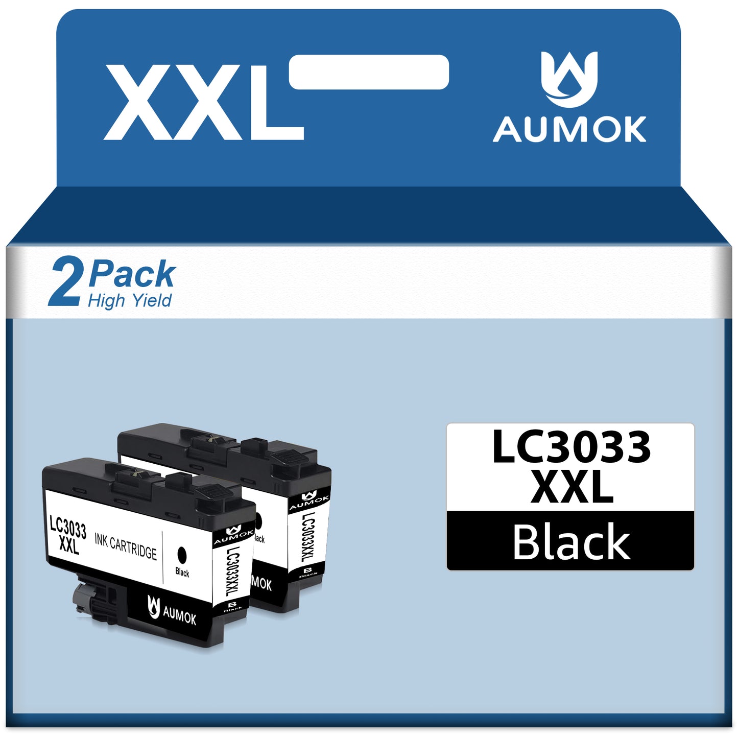 LC3033 XXL LC3033 Ink Cartridges LC3035XXL Ink Cartridges Replacement for Brother LC3033 XXL LC-3033 LC3035 Work for Brother MFC-J995DW MFC-J815DW MFC-J805DW XL Printer (Black, 2 Packs)