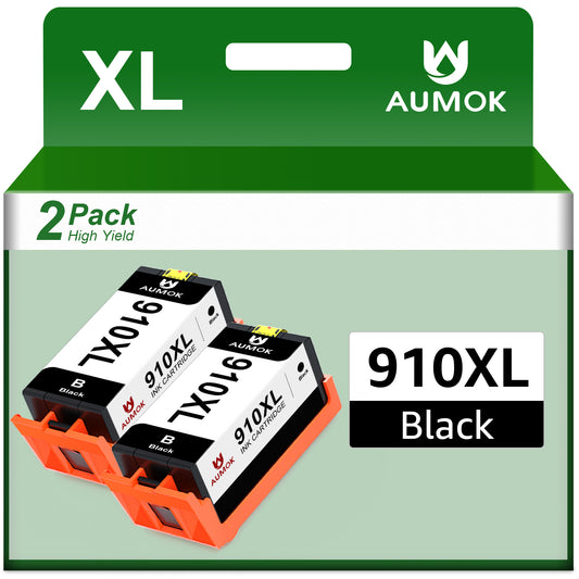 High Yield 910 XL Printer Ink Replacement for HP 910XL Black Ink Cartridge for OfficeJet Pro 8020 8030 8025 8035 8028 OfficeJet 8022 8010 8015 (2-Pack)