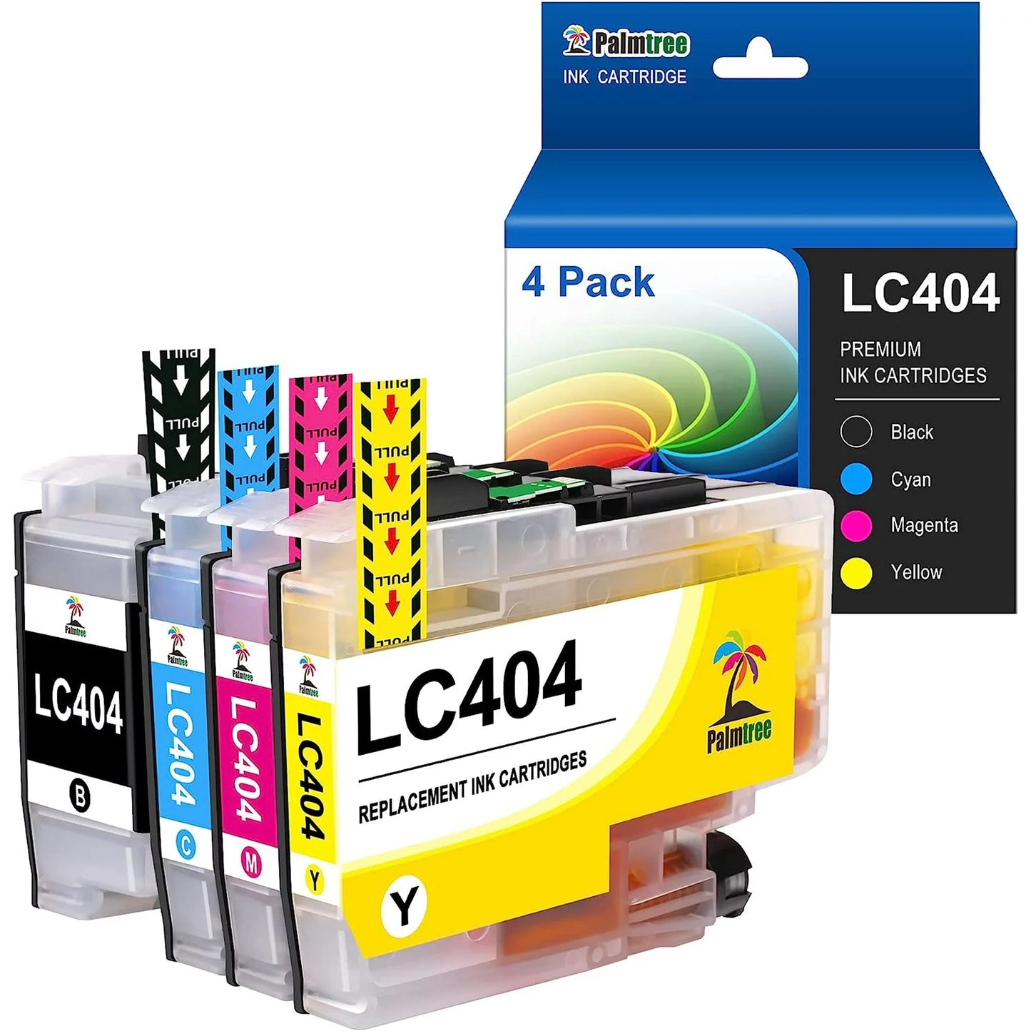 Brother LC404 Ink Cartridge Replacement for Brother Printer (High Yield, 4 Color Pack)