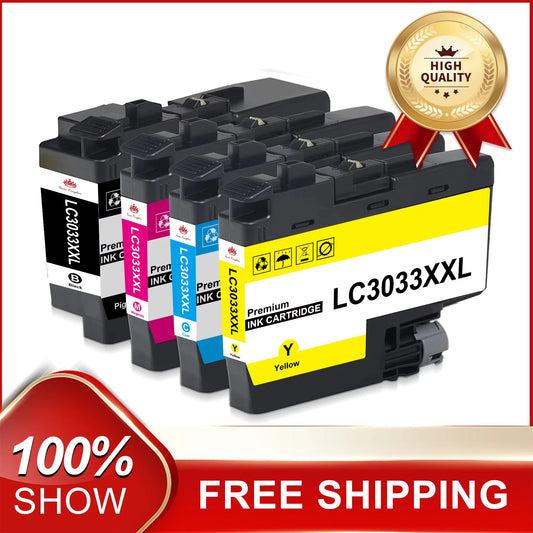 Tonerkingdom Ink Cartridges, Compatible for Brother Printer (1Black, 1 Cyan, 1Magenta, 1Yellow)