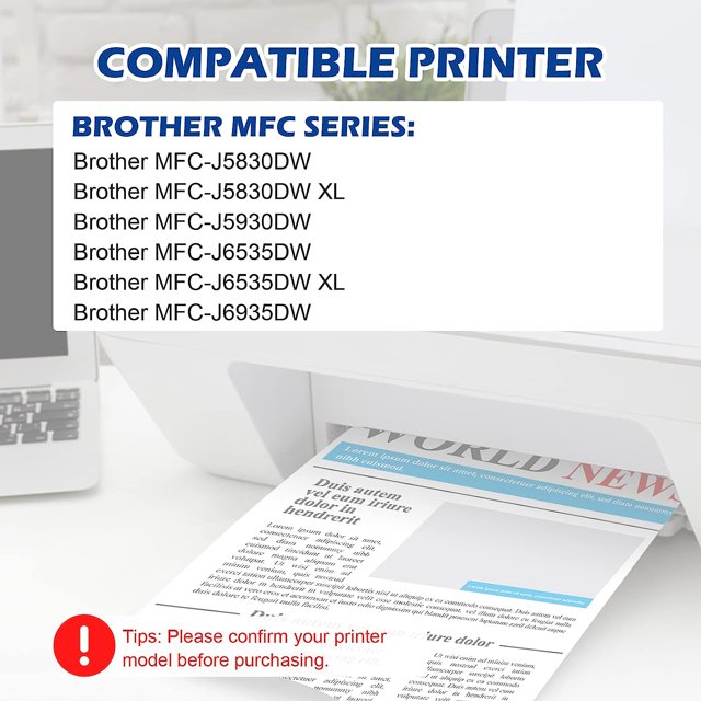 MOOHO LC3029 LC3029XXL Ink Cartridge Replacement for Brother 4 Pack 2B CMY