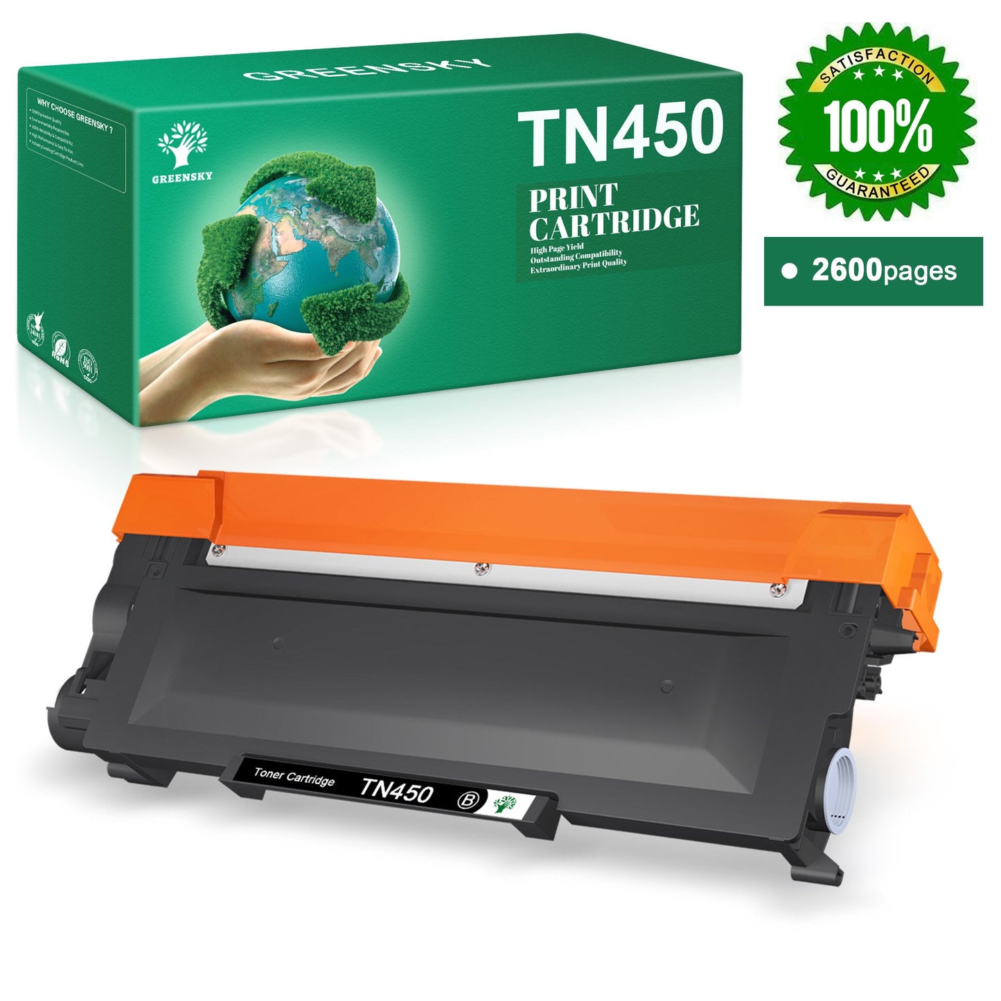 TN450 (1 Black) High Yield Compatible Toner Cartridge Replacement for Brother